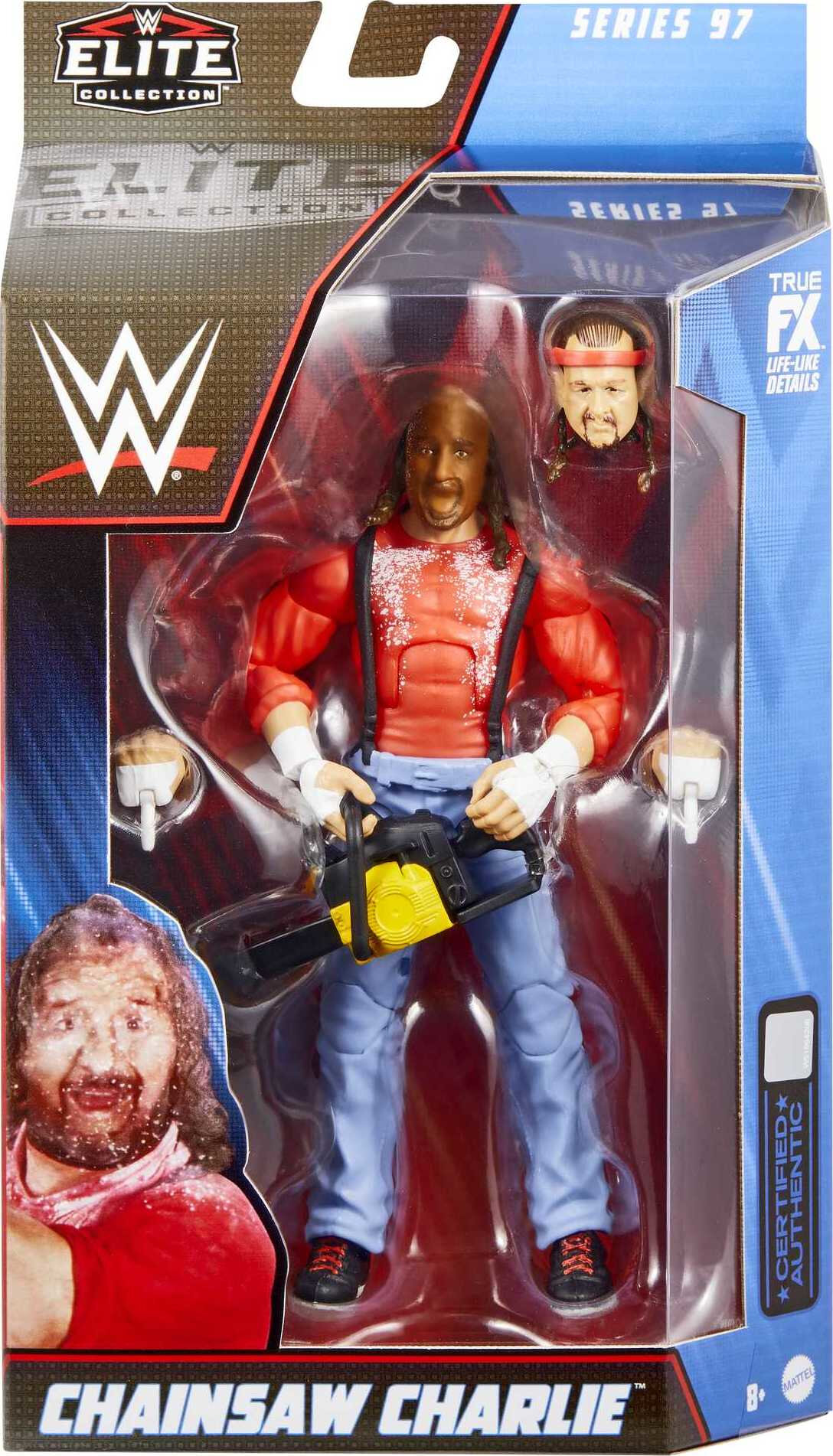 WWE Elite Collection Chainsaw Charlie Action Figure with Accessories,  Posable Collectible (6-inch)