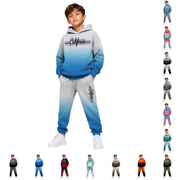 Shachafan Boys Hoodie Sweatset With City Graphic For Kids Cozy Hooded Tracksuit For Boys Casual Everyday Wear Boys Clothes Size 5 Summer