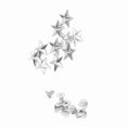 thumbnail image 2 of 10 remaches de estrella de metal con forma de estrella para bolsos, zapatos y decoración de cuero (14 mm, plateados), 2 of 14