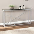 thumbnail image 2 of SEI Meubles Arendal 52" Faux Table Console Supérieure en Ardoise en Argent, 2 of 7