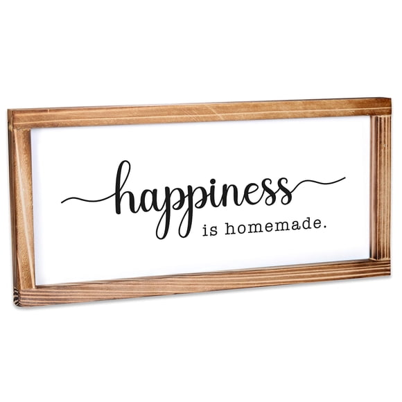 Happiness Is Homemade Sign For Kitchen 8x17 Inch Inspirational Farmhouse Kitchen Decor Rustic Kitchen Signs Wall Decor Homemade Sign For Kitchen Farmhouse Kitchen Wall Decor Wood Framed