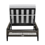 Armen Living Alegria Outdoor Aluminum Adjustable Chaise Lounge Chair in Gray
