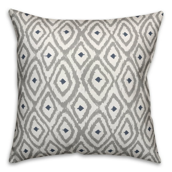 Creative Products Gray Diamond Southwest Pattern 18x18 Indoor / Outdoor Pillow