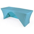 thumbnail image 2 of LA Linen LA Linen Rectangular Open Back Spandex Tablecloth, 72 by 30 by 30-Inch, Blue Light, 2 of 2