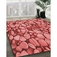 thumbnail image 2 of Ahgly Company Indoor Rectangle Patterned Love Red Area Rugs, 7' x 10', 2 of 6