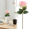 thumbnail image 5 of Fake Roses, Artificial Flowers With Long Stems, Single Artificial Rose,19.7 Inch Realistic Faux Silk Rose, Elegant Roses For Bridal Wedding, Valentine's Day, Mother's Day Gift, 1Pc(Pink1,19.7x2"), 5 of 7