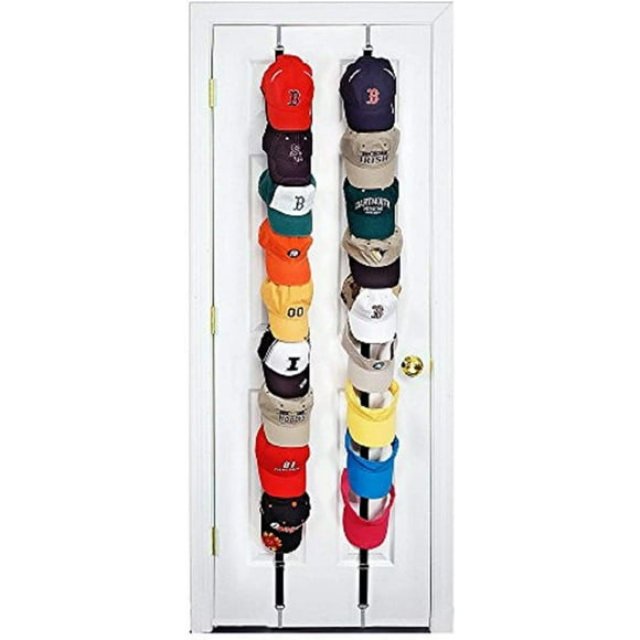 2 hat racks - can accommodate up to 16 baseball caps, which can be used in two different rooms. Excellent hat rack storage rack organizer hat rack hat rack (color random)