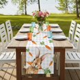 thumbnail image 4 of Table Runners 90 Inches Long Dress Scarves, Easter Bunny Farmhouse Coffee/Dining/Kitchen Table Runner for Living Room, Spring Rabbits Carrots Gray Buffalo Plaid 13x90 Inch, 4 of 9