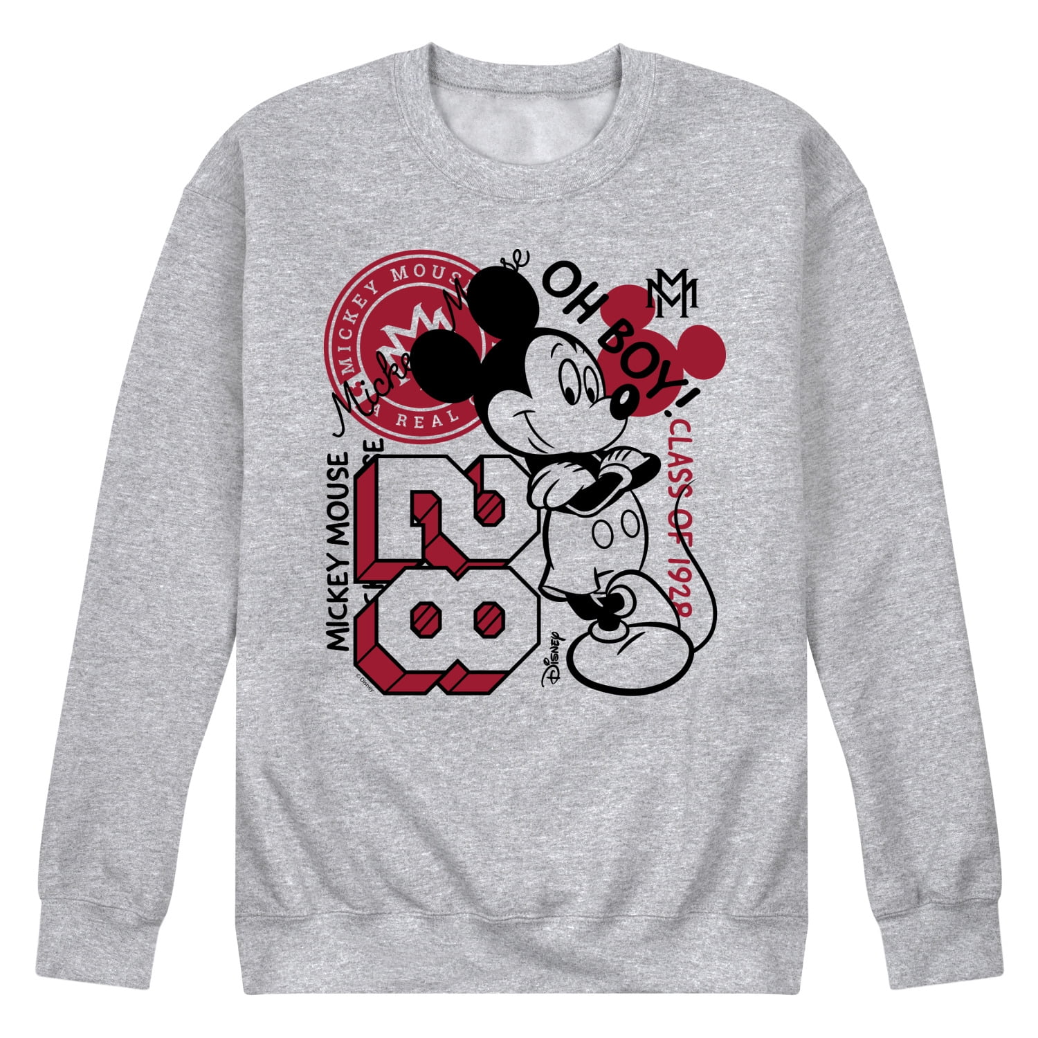 Disney - Collegiate Collage - Men's Crew Fleece Sweatshirt