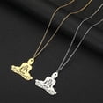 thumbnail image 3 of Charm Patterned Yoga Meditating Pendant Stainless Steel Necklace For Women Jewelry Gift, 3 of 5