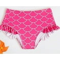 thumbnail image 5 of lnmuld Girls Swimsuit 2 Piece Bikini Swimwear Set Sporty Athletic Bathing Suit for Kids Color:Hot Pink,Size:4-5 Years, 5 of 9
