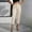 *Beige, variant on ClodeEU Women's High Waist Stretch Capri Pants,Slim Fit Solid Color Cropped Pants with Pockets Beige,Women's Plus L