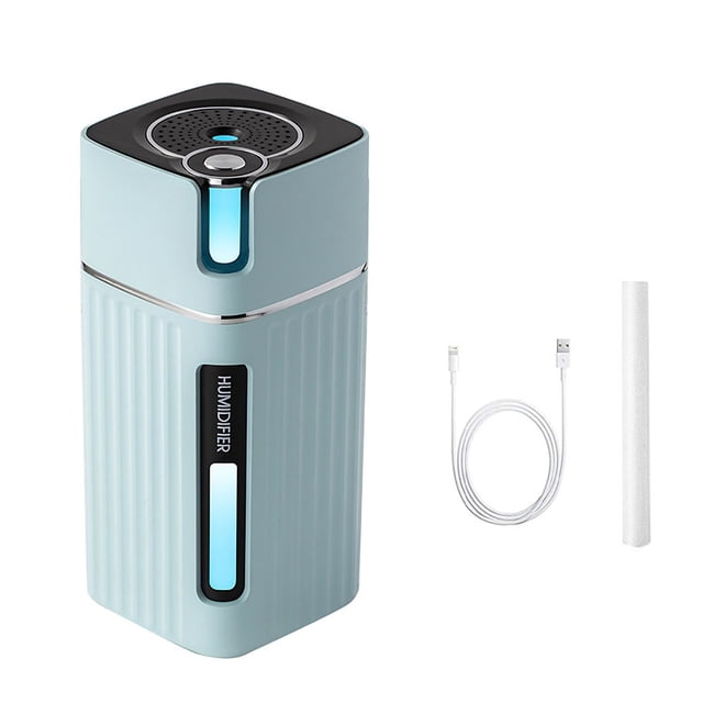 Humidificador 300ml USB Luz eléctrica Difusor de aire Mini humidificador portátil de bajo ruido, Azul Advancent HA003948-02B