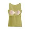 thumbnail image 3 of ZZwxWA Tank Top for Womens Sleeveless Cami Tops with Built in Bras Shelf Bra Padded Shirt 2025 Casual Tanks Loose Fit Camis, 3 of 5