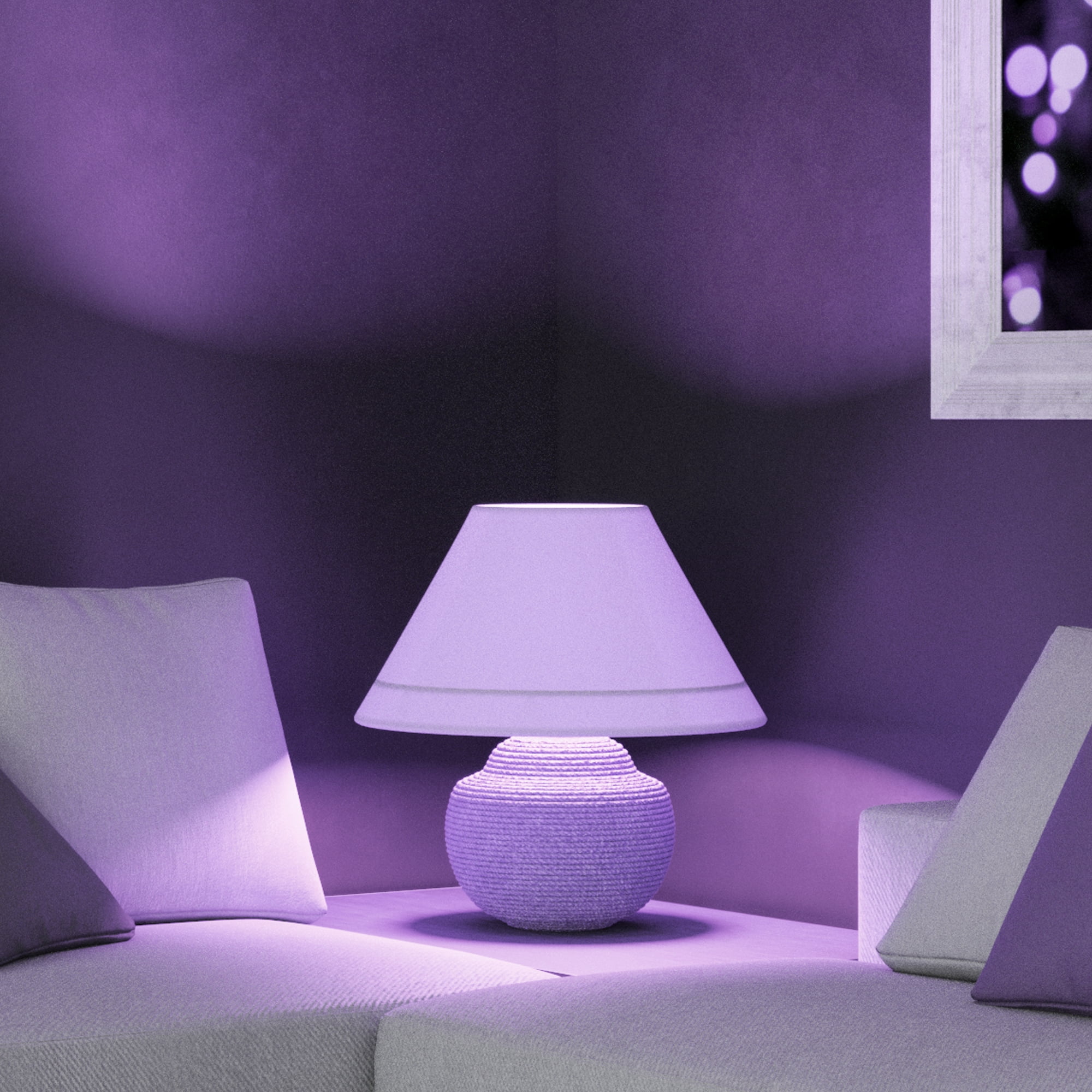 (2 pack) Great Value LED Light Bulb, 7.5 Watts (60W Equivalent) A19 Lamp E26 Medium Base, Non-Dimmable, Purple, 2-Pack