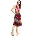 thumbnail image 4 of Sakkas Palm Tree Tie Dye Caftan Dress / Cover Up - Brown - One Size, 4 of 5
