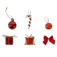 thumbnail image 2 of 24 Pcs Christmas Tree Ornaments Set, Mini Shatterproof Hanging Decorations with Balls Candy Canes Gift Boxes Drums and Bows, Holiday Decor for Christmas Trees Wreaths Garlands Parties, 2 of 9
