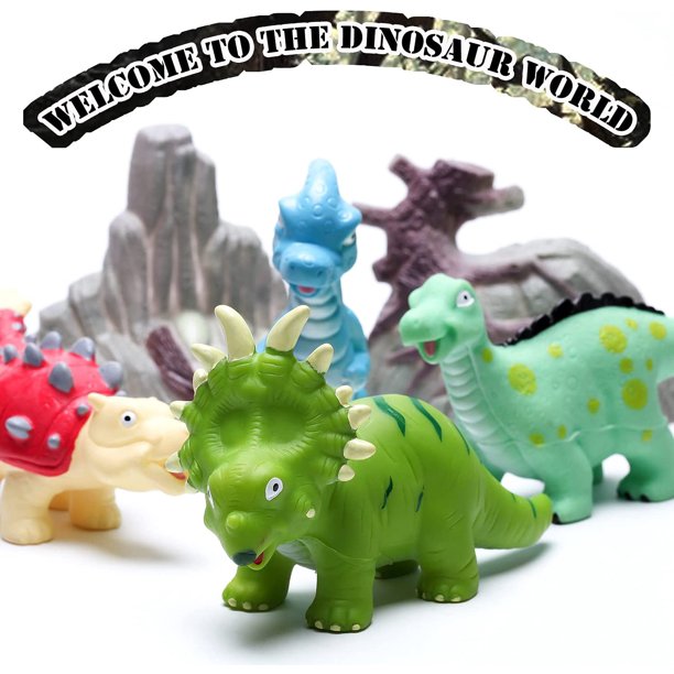 Baby Dinosaur Bath Toys for Toddler 1-3, Mold Free No Holes