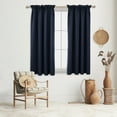 thumbnail image 4 of Deconovo Rod Pocket Black Out Curtain Panels Pack of 2, Thermal Insulated Window Curtains for Dining Room, Navy Blue, 52 W x 54 L, 4 of 11