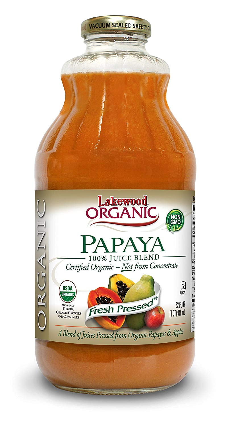 Lakewood Organic Papaya Juice, 32Ounce Bottles (Pack of 6)