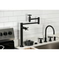 thumbnail image 3 of Kingston Brass KS8700ZX Millennium Deck Mount Pot Filler Faucet, Matte Black, 3 of 9