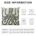 thumbnail image 5 of Pillow Sham Cover, Decorative Gray Euro Pillow Shams Euro Sham Covers, Squid, Octopus, Beaded, Beach Style European Pillow - Grey Squid, 5 of 5