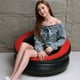 thumbnail image 5 of Sillón reclinable de sofá portátil flocado inflable | Silla perezosa plegable para uso en interiores y exteriores | Soporte ergonómico de 360° | PVC suave y respetuoso con la piel | 75x75x45cm, 5 of 6
