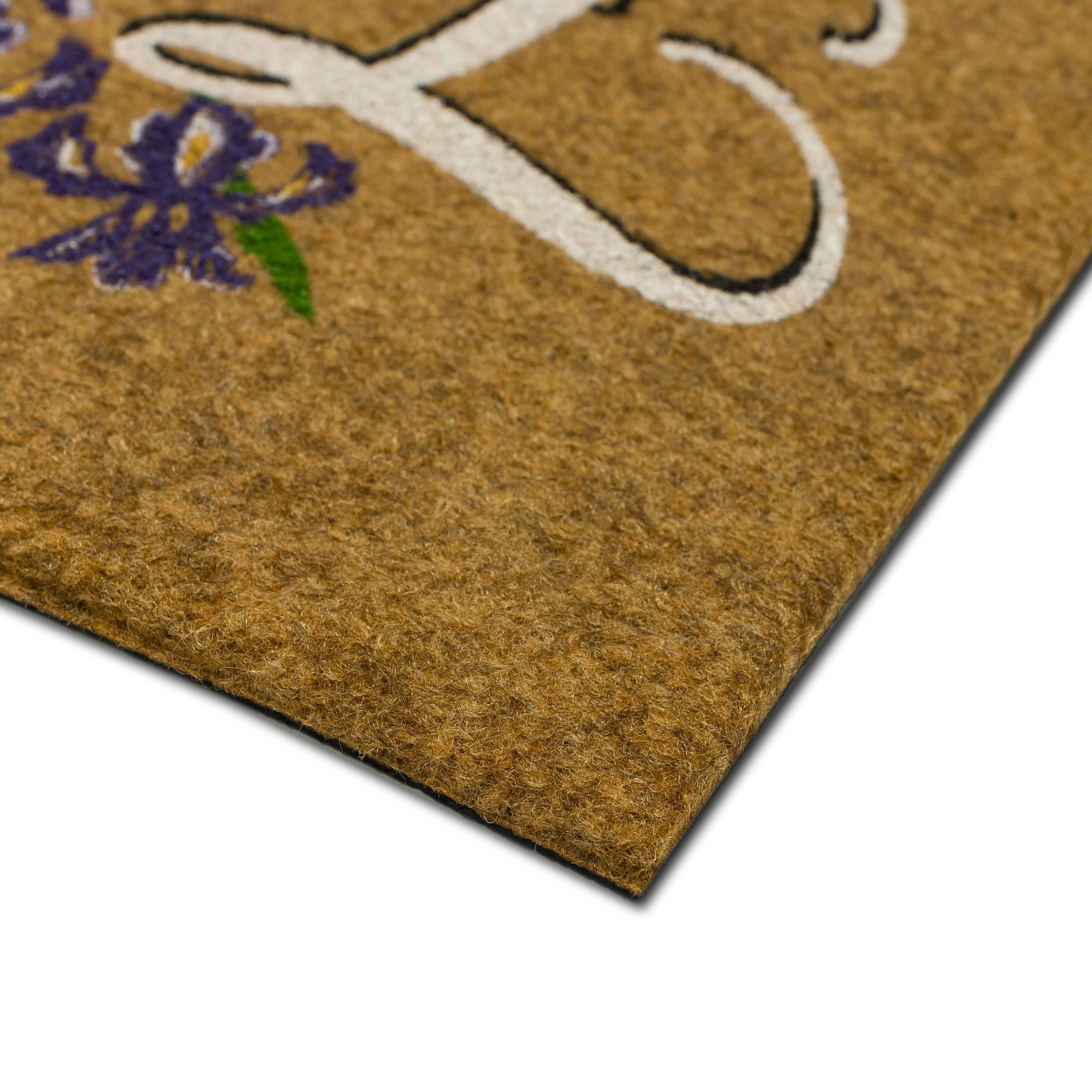 Mohawk Home Tennessee Indoor/Outdoor All Weather Polyester Rubber Backed Rectangle Doormat, Tan, 18" x 30"
