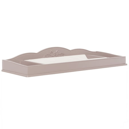 UPC: 0811048038999 | Evolur Aurora Changing Tray I Lasting Quality I Intricate Ribbon Bow Scrollwork In Dusty Rose