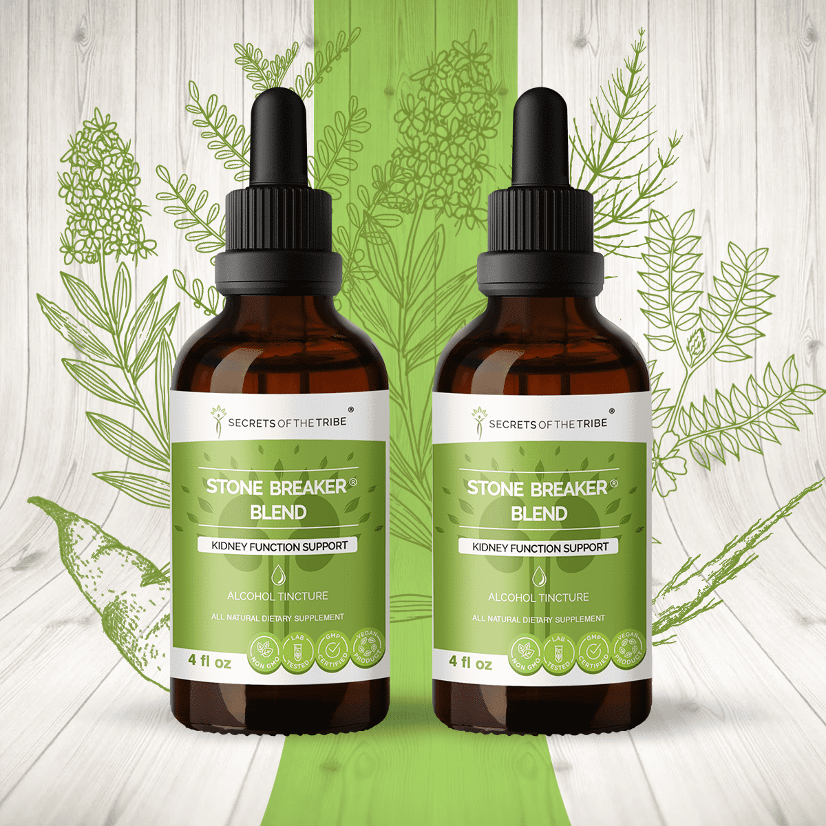 Stone Breaker Blend Alcohol Extract, Tincture, Stonebreaker, Burdock