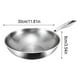thumbnail image 2 of Sartén CLLC de titanio puro, sartenes 100% de titanio para cocinar antiadherentes, sartén profesional de acero inoxidable martillado con tapa, sartén antiadherente doméstica sin revestimiento (D, 30, 2 of 7