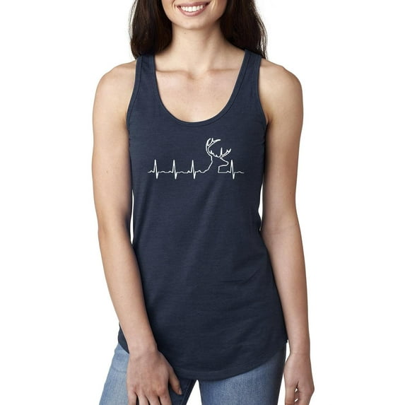 MmF - Women's Racerback Tank Top, up to Women Size 2XL - Heartbeat Hunting
