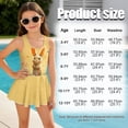 thumbnail image 5 of DISNIMO Girls One Piece Swimsuits Benny Flower Print Easter Day Sleeveless Bathing Suit Skirted U Neck Quick Dry Swimwear Hawaiian Summer Swim Dress Size 3-13Y, 5 of 8