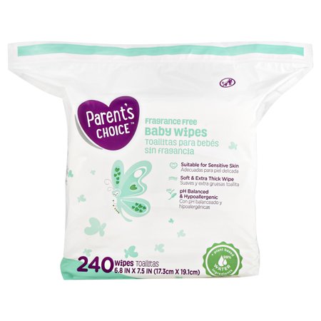 Parent's Choice Fragrance Free Baby Wipes (240 count)