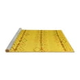 thumbnail image 2 of Ahgly Company Machine Washable Indoor Square Solid Yellow Modern Area Rugs, 5' Square, 2 of 4