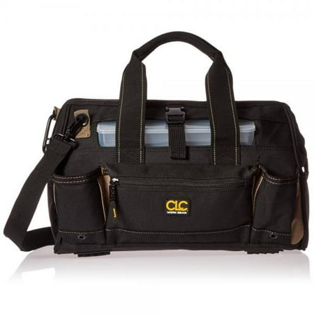 Custom Plastic Bags - Custom LeatherCraft 1534 16 Tote Bag with Top Plastic Tray