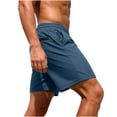 thumbnail image 6 of Yievot Athletic Shorts for Men Drawstring Elastic Waist Gym Sport Running Shorts with Zipper Pockets, 6 of 9