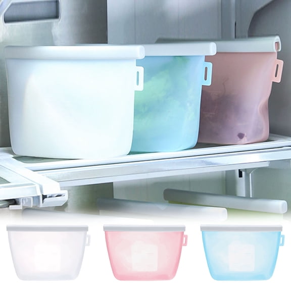 Uminens Reusable Silicone Food Storage Bag with Slider Seal – Leakproof Stand-Up Container for Freezer, Microwave & Meal Prep – Dishwasher Safe, Eco Friendly Sandwich & Snack Ziploc Bag, 17 oz