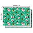 thumbnail image 5 of Green Christmas Snowman Pattern Summer Placemats Table Placemats Set Of 6-Linen Kitchen Washable Placemats Table Mats 11.8"x17.7" Non-Slip Heat Resistant, 5 of 5