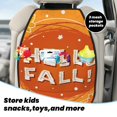 thumbnail image 5 of Pofeuu Hello Fall 1 Print 2 Pack PU Leather Kick Mat Back Seat Protector, Universal Car Seat Back Organizer, Waterproof Backseat Protector For Most Car, 5 of 8