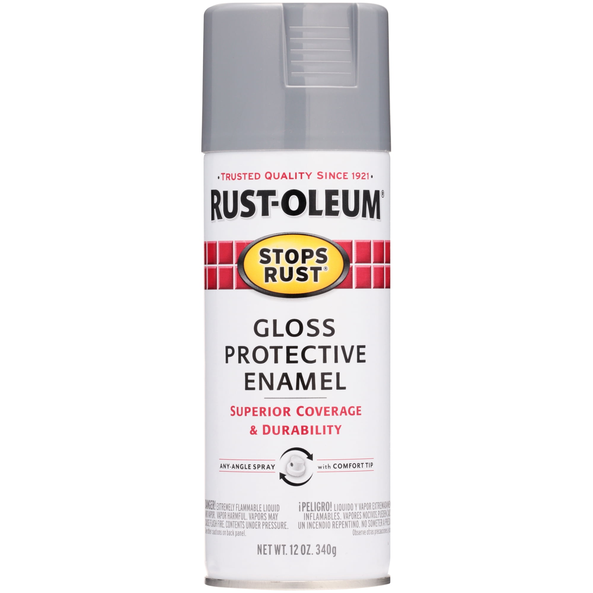 Smoke Gray, RustOleum Stops Rust Gloss Spray Paint, 12 oz Walmart