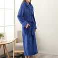 thumbnail image 6 of Baberdicy Robes for Women, Women's Robe Bathrobe Solid Coat Sleeved Long Clothes Winter Lengthened Splicing Home Color Robe, 6 of 8
