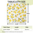 thumbnail image 2 of Yellow Lemon Fruit Flowers White Pattern Square Fitted Tablecloth with Elastic Edge,Square Table Cover,Washable Elastic Table Cover for Home Kitchen Party Decor 36"x36", 2 of 6