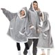 thumbnail image 4 of Manta con mangas para mujer, de gran tamaño Sudadera con capucha, sudaderas cálidas de lana, manta de TV gigante, bata con capucha para hombre y pareja, Invierno, 4 of 4
