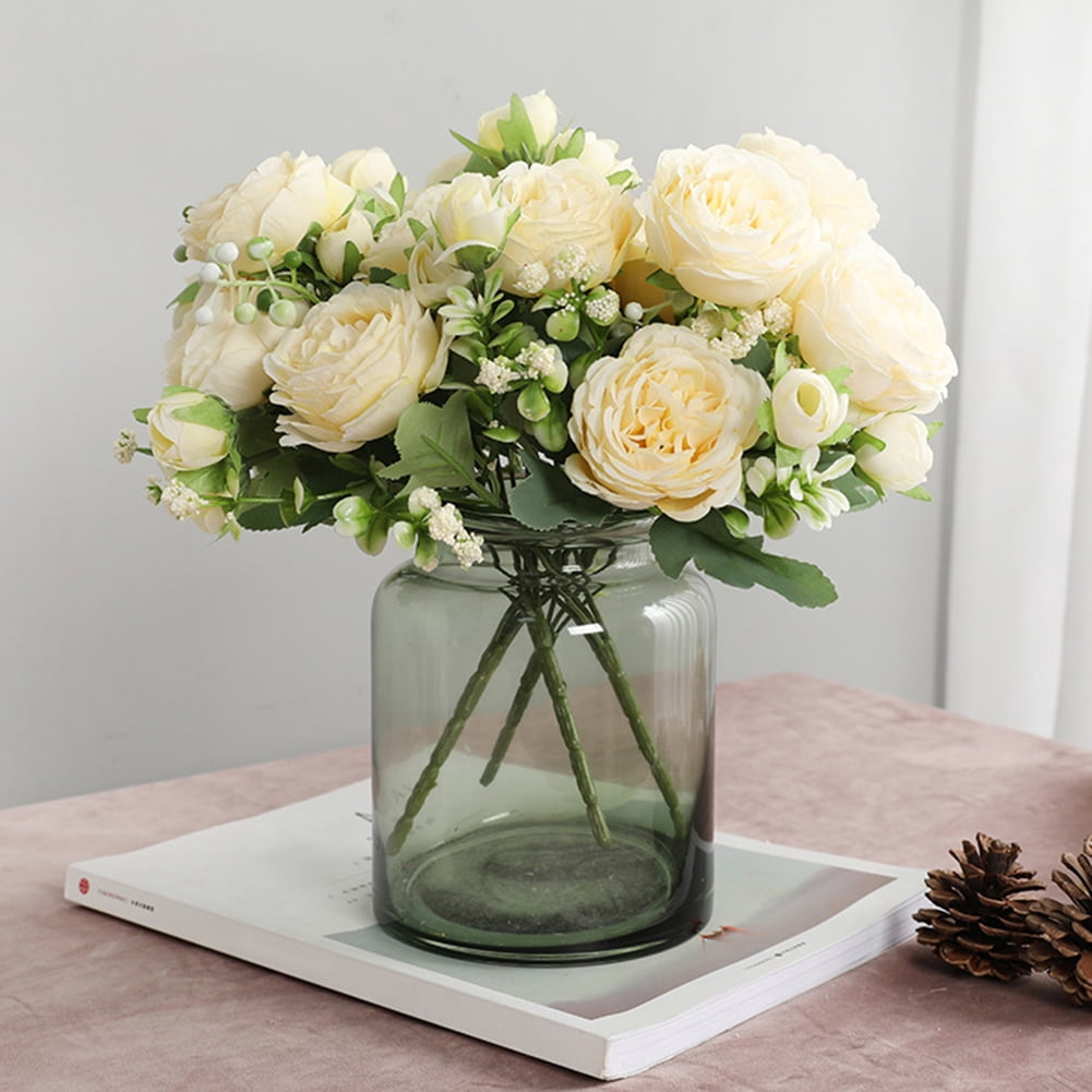 Details about   Artificial Rose Fake Flower Bouquet Bridesmaid Wedding Flowers Home Decor 