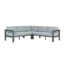 Sardinia Aluminum Frame Outdoor Sectional Sofa - Gray