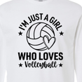 thumbnail image 4 of Inktastic I'm Just a Girl Who Loves Volleyball Long Sleeve T-Shirt, 4 of 5