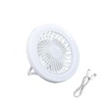 thumbnail image 2 of MMJ Portable Fan, Solar Powered Camping Fan with LED Light, USB Rechargeable, Large Capacity Battery, Hanging Hook for Outdoor Tent, 9.06x9.06x2.76in, 2 of 6