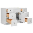 thumbnail image 3 of Brookings 48" Bathroom Vanity Shaker Wood Fully Assembled Sherwin Williams-White, 3 of 7