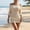 Khaki, variant on Cxenplz Women's Off The Shoulder Crochet Cover Up Dress Drawstring Bathing Suit Without Bikini